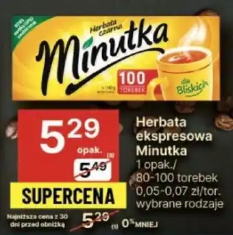 Delikatesy Centrum Herbata ekspresowa Minutka 80-100tb oferta