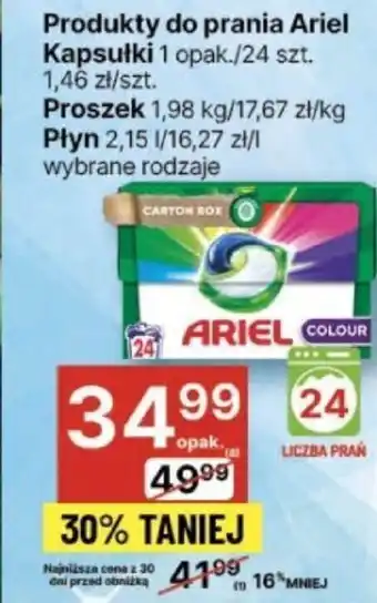 Delikatesy Centrum Produkty do prania Ariel Kapsułki 24 szt. oferta