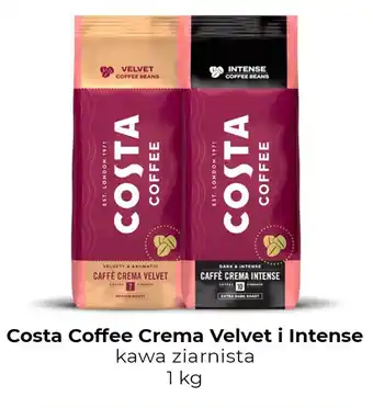 Biedronka Costa Coffee Crema Velvet i Intense kawa ziarnista 1 kg oferta