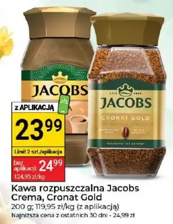 Stokrotka Kawa rozpuszczalna Jacobs Crema Cronat Gold 200g oferta