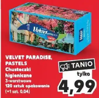 Kaufland VELVET PARADISE PASTELS Chusteczki higieniczne 120szt. oferta