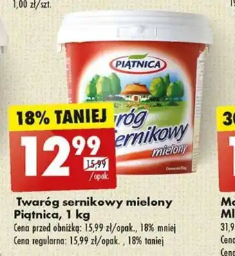 Biedronka Twaróg sernikowy mielony Piątnica, 1 kg oferta