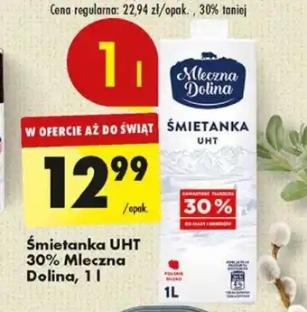 Biedronka Śmietanka UHT 30% Mleczna Dolina, 1 l oferta