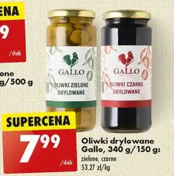 Biedronka Oliwki drylowane Gallo, 340 g/150 g: oferta