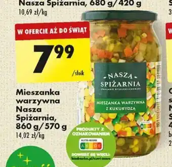 Biedronka Mieszanka warzywna Nasza Spiżarnia, 860 g/570 g oferta