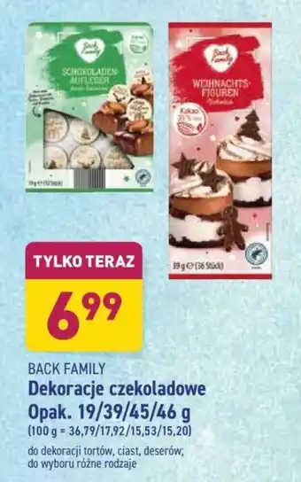 ALDI Dekoracje czekoladowe 19-46g oferta