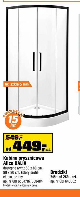 OBI Kabina prysznicowa Alice BALIV oferta