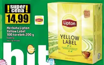 Topaz Herbata Lipton Yellow Label 100 torebek 200 g oferta