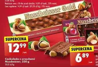 Biedronka Czekolada z orzechami Nussbeisser, 220 g oferta