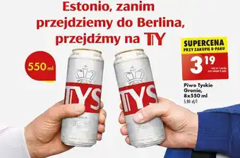 Biedronka Piwo Tyskie Gronie, 8x550 ml oferta