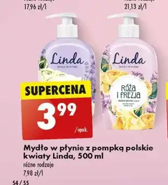 Biedronka Mydło w płynie z pompką polskie kwiaty Linda, 500 ml oferta