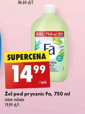 Biedronka Żel pod prysznic Fa, 750 ml oferta