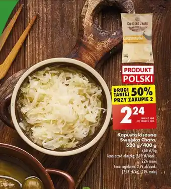 Biedronka Kapusta kiszona Swojska Chata, 520 g/400 g oferta