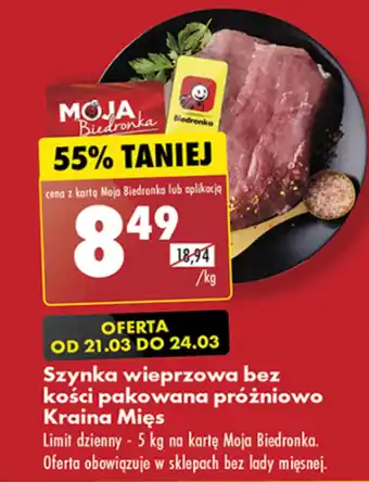 Biedronka Szynka Kraina Mięs oferta