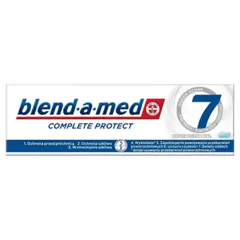 Biedronka Blend-a-med Complete Protect 7 Crystal White Pasta do zębów 75ml oferta