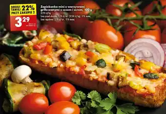 Biedronka Zapiekanka mini z warzywami grillowanymi z sosem i serem, 100 g oferta