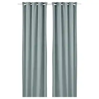 IKEA Moalina Zasłona, 2 szt., jasnoniebieski, 145x300 cm oferta