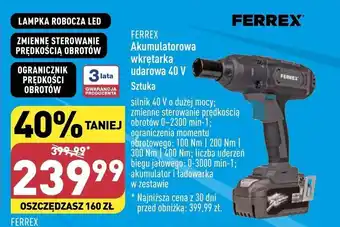 ALDI Akumulatorowa wkrętarka udarowa 40 V Sztuka oferta