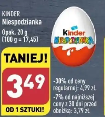 ALDI KINDER Niespodzianka 20 g oferta