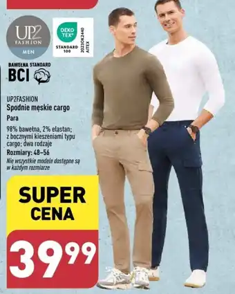 ALDI UP2FASHION Spodnie męskie cargo oferta