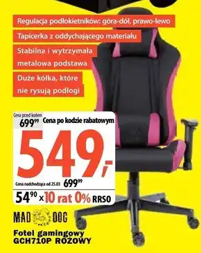 Media Expert Fotel gamingowy Mad Dog oferta