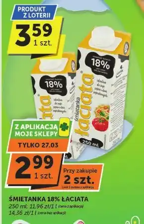 Groszek Łaciata Śmietanka 18% 250 ml oferta