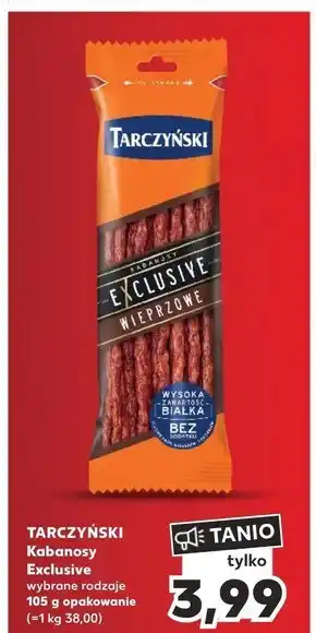 Kaufland Tarczyński Kabanosy Exclusive wieprzowe 105 g oferta