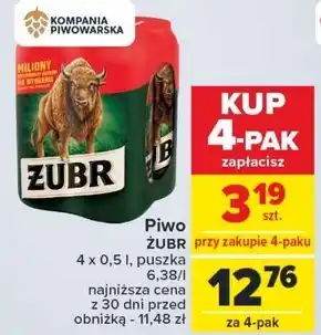 Carrefour Piwo Żubr oferta