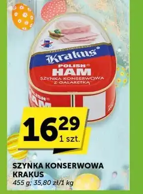 Euro Sklep Krakus Szynka konserwowa z galaretką 455 g oferta