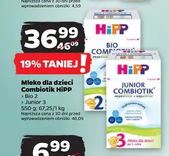 Netto Mleko dla dzieci Combiotik HiPP oferta