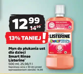 Netto Płyn do płukania ust dla dzieci Smart Rinse Listerine oferta