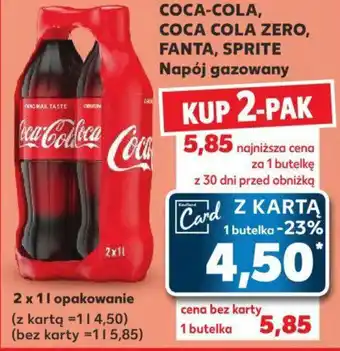 Kaufland COCA COLA COCA COLA ZERO FANTA SPRITE 2x1l oferta