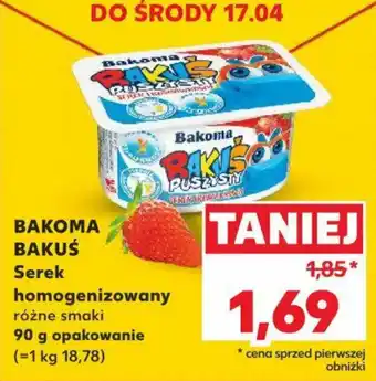Kaufland BAKOMA BAKUŚ Serek homogenizowany 90g oferta