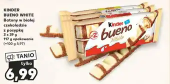 Kaufland KINDER BUENO WHITE Batony w białej czekoladzie z posypką 117 g oferta