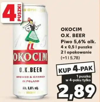 Kaufland OKOCIM O.K.BEER Piwo 5,6% alk. 0,5 l oferta