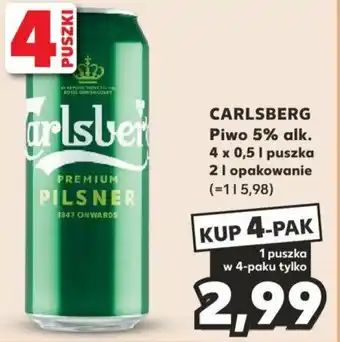 Kaufland CARLSBERG Piwo 5% alk. 0.5 l oferta