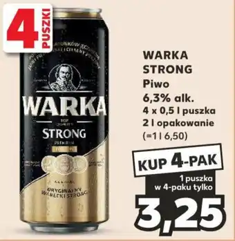 Kaufland WARKA STRONG Piwo 6,3% alk. 0,5 l oferta