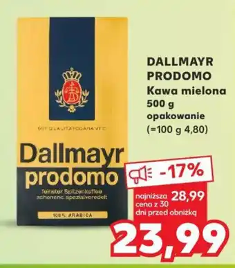 Kaufland DALLMAYR PRODOMO Kawa mielona 500 g oferta