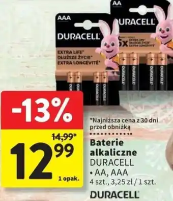 Intermarche Baterie alkaliczne 4 szt. DURACELL oferta