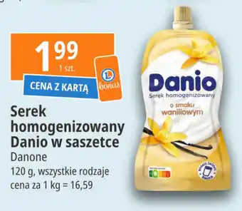 E.Leclerc Serek homogenizowany Danio w saszetce Danone 120g oferta