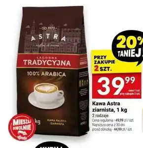 Twój Market Astra Kawa palona ziarnista łagodna tradycyjna 1 kg oferta