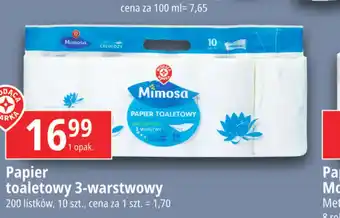 E.Leclerc Papier toaletowy 3 warstwowy 200 listków 10szt. oferta