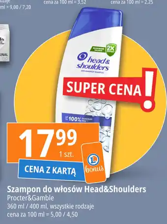 E.Leclerc Szampon do włosów Head&Shoulders Procter&Gamble 360/400ml oferta