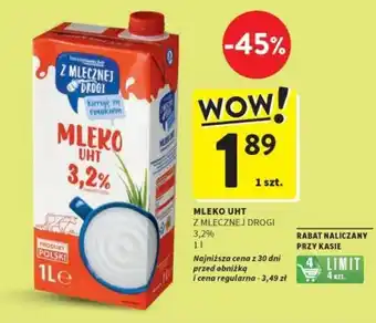 Intermarche MLEKO UHT Z MLECZNEJ DROGI 1l oferta