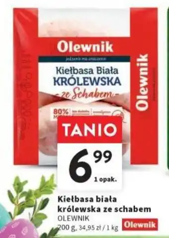 Intermarche Kiełbasa biała królewska ze schabem OLEWNIK 200g oferta