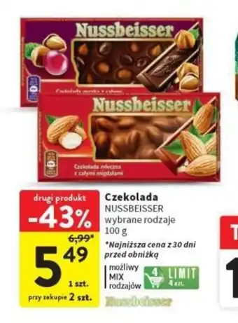 Intermarche Czekolada NUSSBEISSER 100g oferta