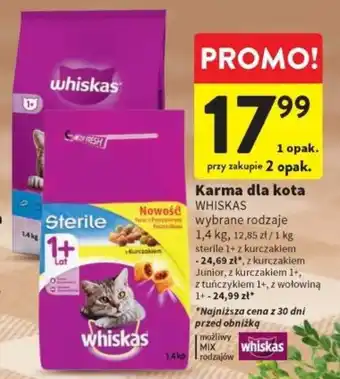 Intermarche Karma dla kota whiskas 1,4kg oferta