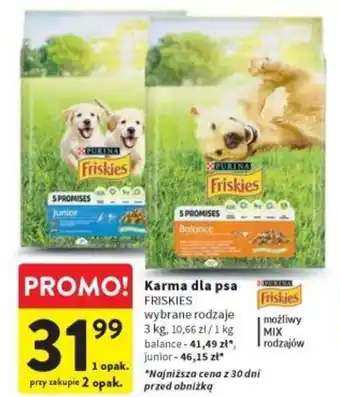 Intermarche Karma dla psa FRISKIES 3kg oferta