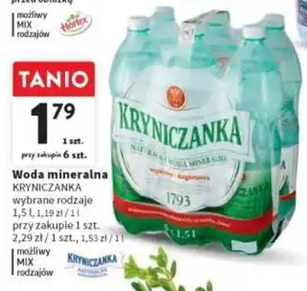 Intermarche Woda mineralna KRYNICZANKA 1,5l oferta