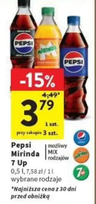 Intermarche Pepsi Mirinda 7 Up 0,5l oferta
